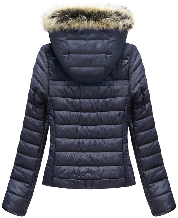 KRÓTKA PIKOWANA KURTKA GRANATOWA (81264)