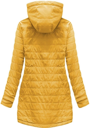 DWUSTRONNA PARKA Z KAPTUREM MUSZTARDOWA (W0232)