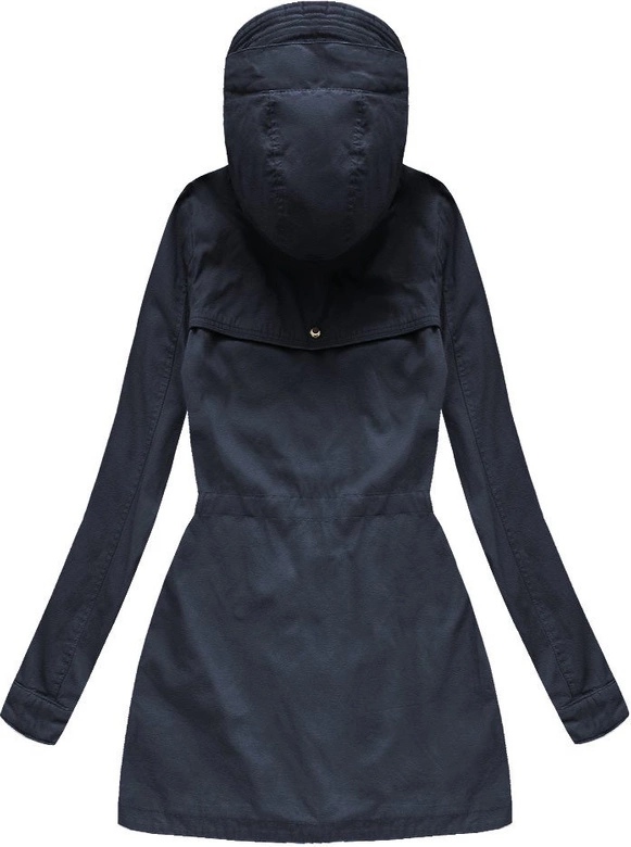 BAWEŁNIANA PARKA Z KAPTUREM GRANATOWA (W158)