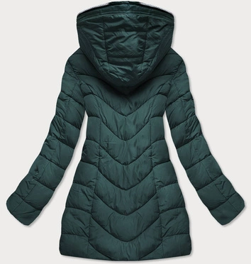 KURTKA ZIMOWA Z KAPTUREM NA FUTERKU ZIELONA (M21007)