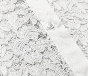 Koronkowa bluzka damska ecru (SSH16292)