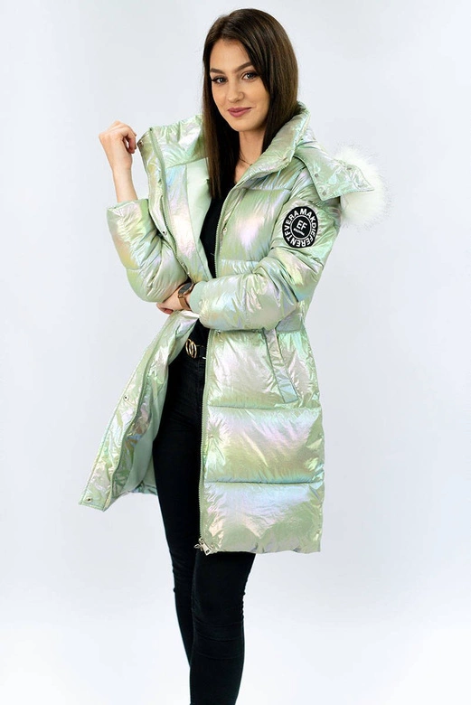 PIKOWANA KURTKA ZIMOWA DAMSKA OPALIZUJĄCA (9039)