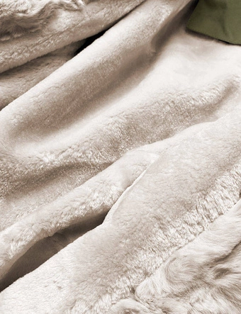 Parka z futrzaną podpinką army (5M763-136)