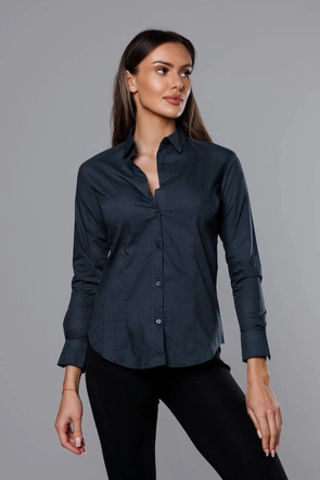 Klasyczna koszula damska granatowa (HH039-4)