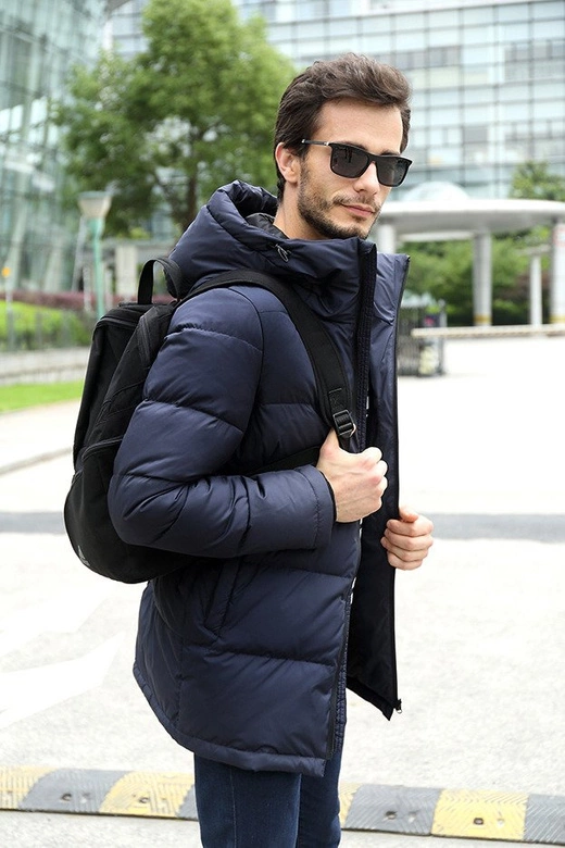 KURTKA ZIMOWA Z PUCHEM NATURALNYM GRANAT 1 (5011)