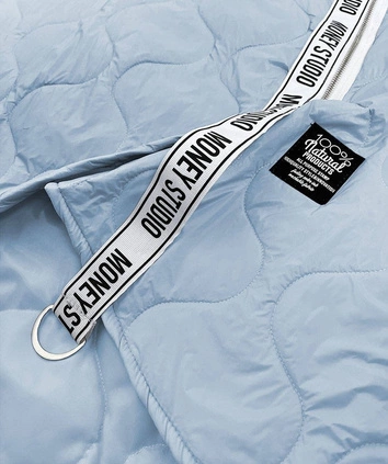 DŁUGI ASYMETRYCZNY BEZRĘKAWNIK DAMSKI NIEBIESKI (30874)