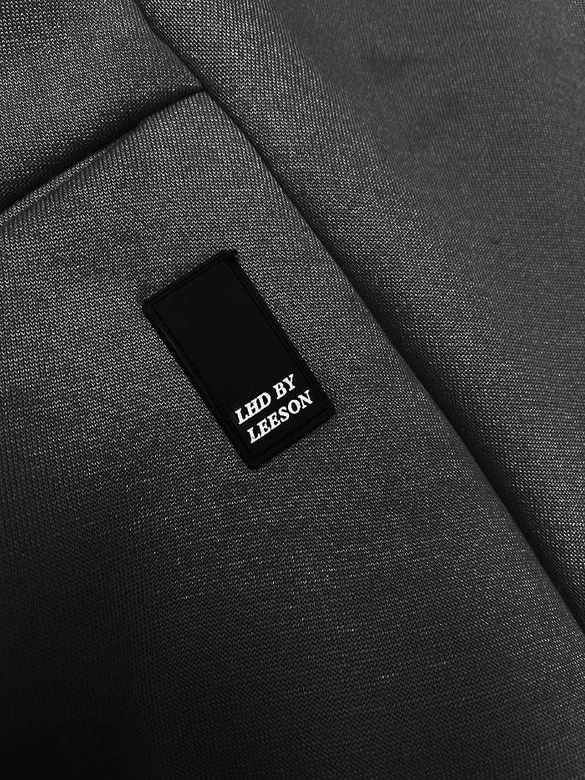 Luźna długa bluza damska ze ściągaczami czarna (AMG-332A)