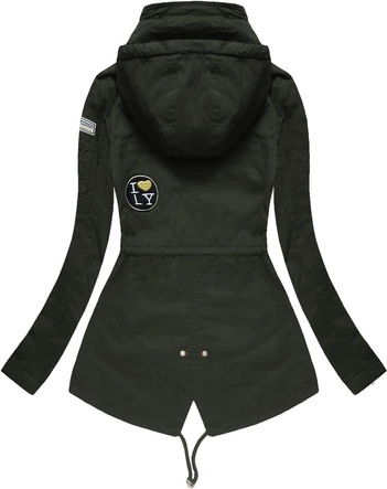 BAWEŁNIANA KURTKA Z NASZYWKAMI KHAKI (XW522X)