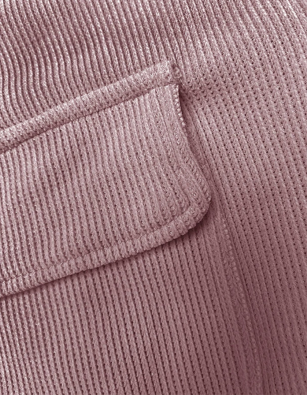 Komplet dresowy w prążki różowy (AMG-335A)