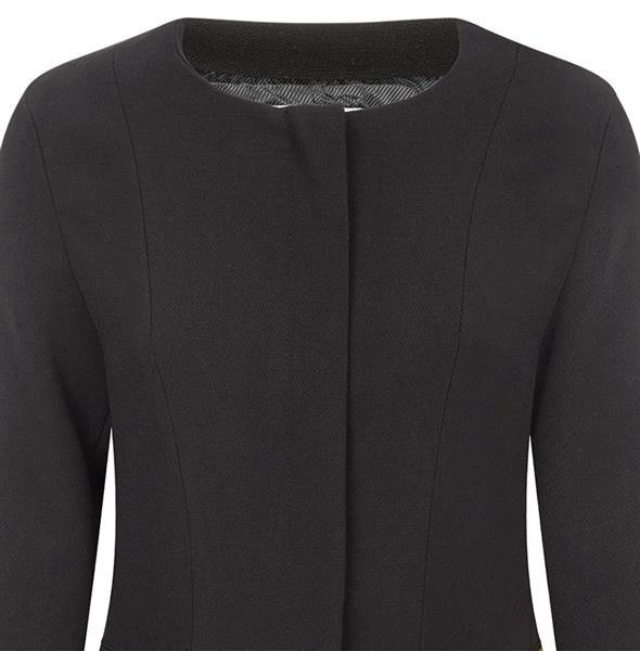 PROSTY PŁASZCZ Z ZAMKIEM CZARNY (2425)