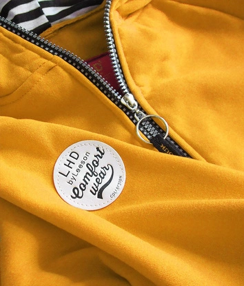 BLUZA Z KAPTUREM ŻÓŁTA (X525X)