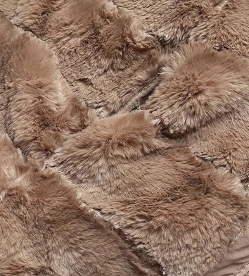 Krótka dwustronna kurtka damska zimowa beżowa (2M-21507)