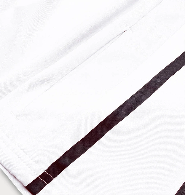 Bluza damska z niską stójką biała (hh020-45)