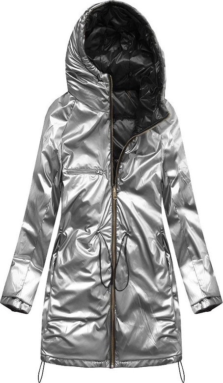 Dwustronna zimowa damska kurtka czarna (1908)