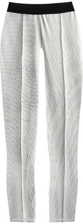 BŁYSZCZĄCE LEGGINSY W KROPKI BIAŁE (317/1ART)