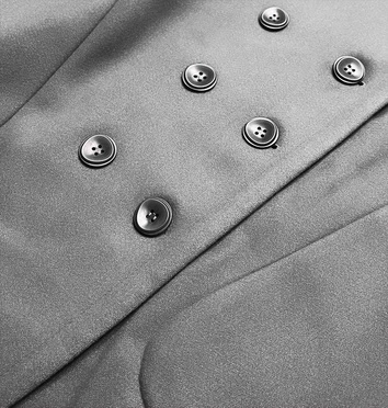 Damski płaszcz plus size z kapturem szary (2728)