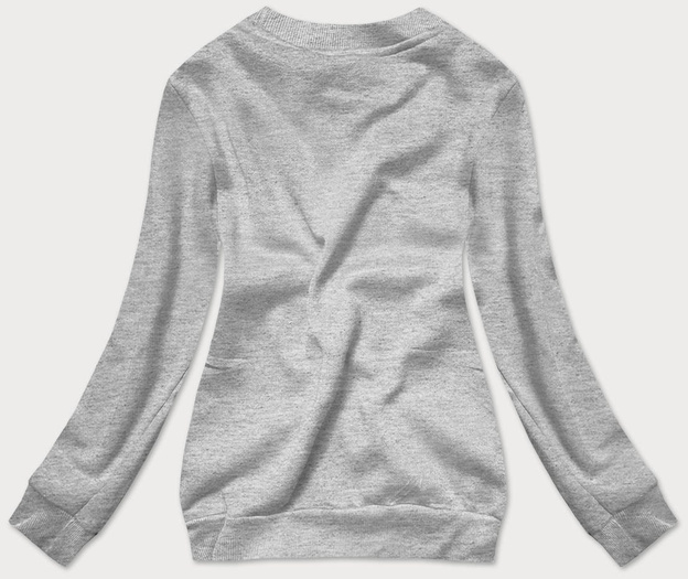 Bluza dresowa damska ze ściągaczami szara (w01-2)