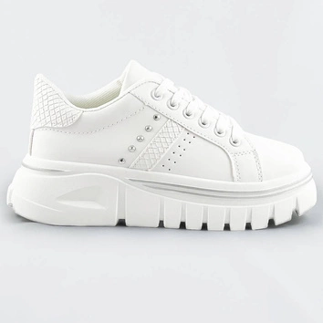 DAMSKIE SNEAKERSY NA TRAKTOROWEJ PODESZWIE BIAŁE (88-25)