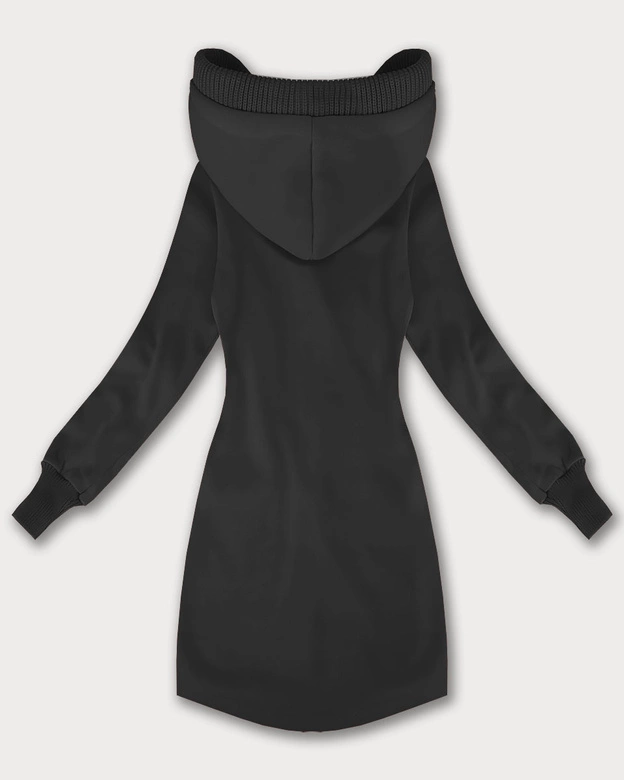 Damska bluza ze swetrowymi wstawkami LHD grafitowa (AMG-172A)