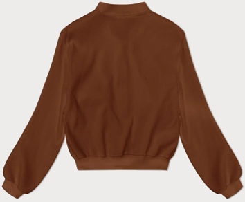 Wełniana kurtka bomber brązowa (15687)