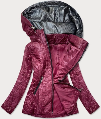 Damska kurtka pikowana bordowa (br0121)