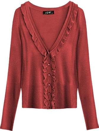 SWETEREK Z FALBANĄ CZERWONY (1522)