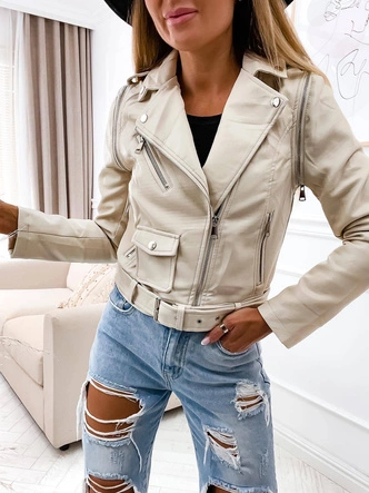 RAMONESKA - KAMIZELKA EKOSKÓRA ECRU (FL202050)