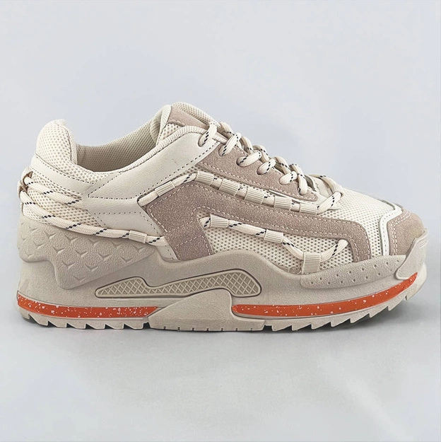 Damskie buty sportowe beżowe (s1115)