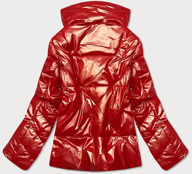 Kurtka damska z połyskiem pomarańczowa (omdl-023)