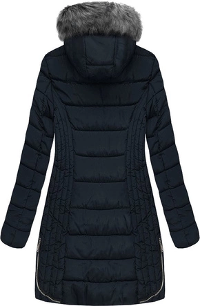 PIKOWANA KURTKA Z KAPTUREM GRANATOWA (B2632-30)