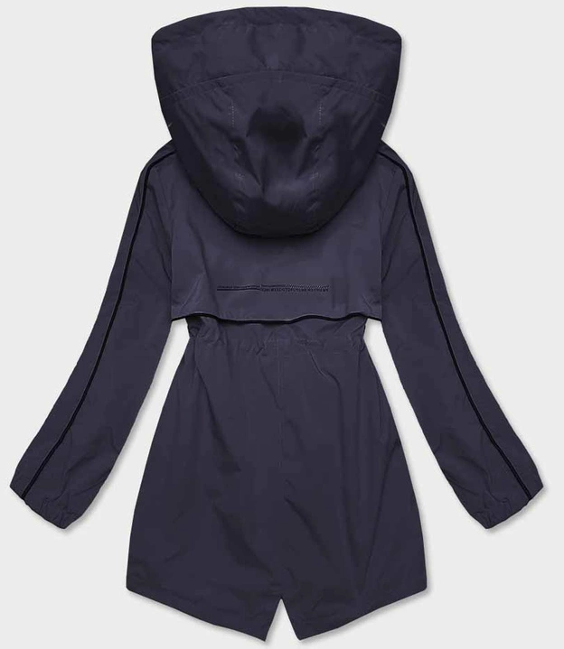 Cienka kurtka damska na podszewce granatowa (B8119-3)