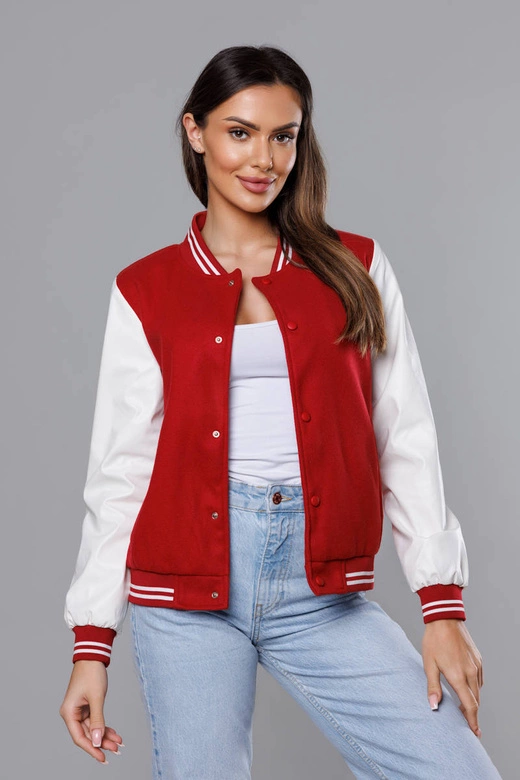 Kurtka damska bejsbolówka ciemnoczerwona (16M9069-270)