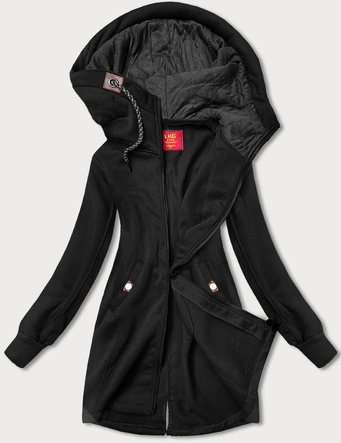 Taliowana bluza damska czarna (amg-817a)