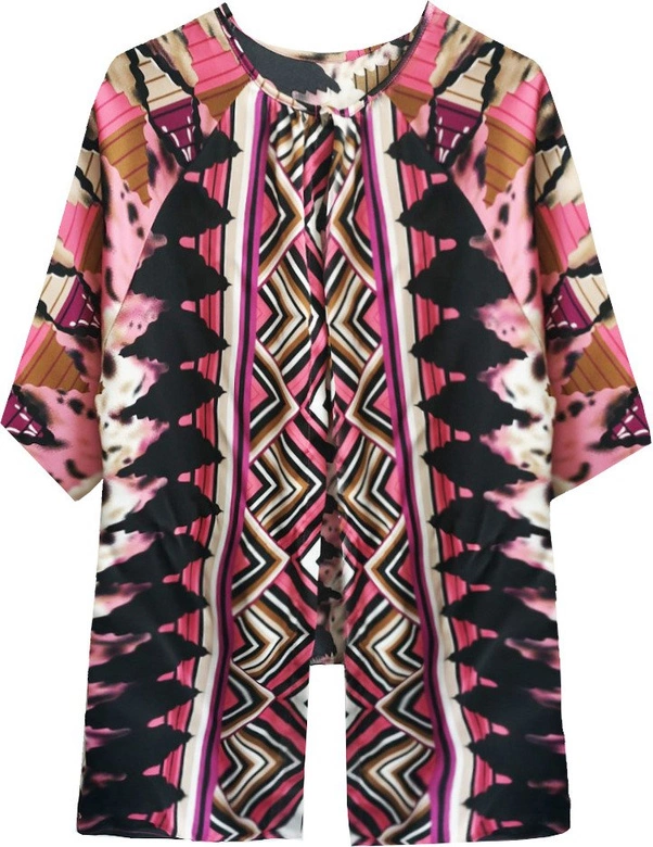 BLUZKA Z ROZCIĘCIEM NA PLECACH RÓŻOWA (430ART)