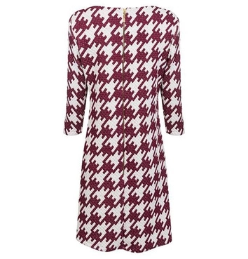 PIKOWANA BORDOWA WZORZYSTA SUKIENKA (S228)