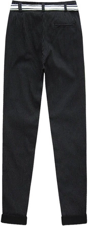 ELEGANCKIE SPODNIE W PRĄŻKI CZARNE (2072)