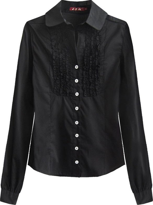 KOSZULA Z MARSZCZENIAMI CZARNA (1147)