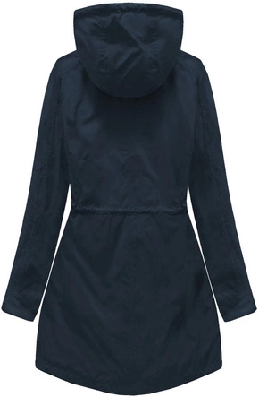 DWUSTRONNA KURTKA Z KAPTUREM GRANATOWA (W0229)