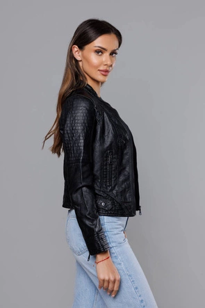 Ramoneska ze stójką czarna (HM22)