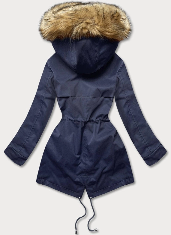 Parka damska z podpinką granatowa (m-21201)