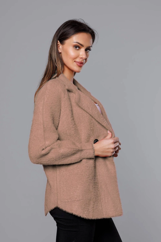 Krótka narzutka alpaka beżowa (CJ65)