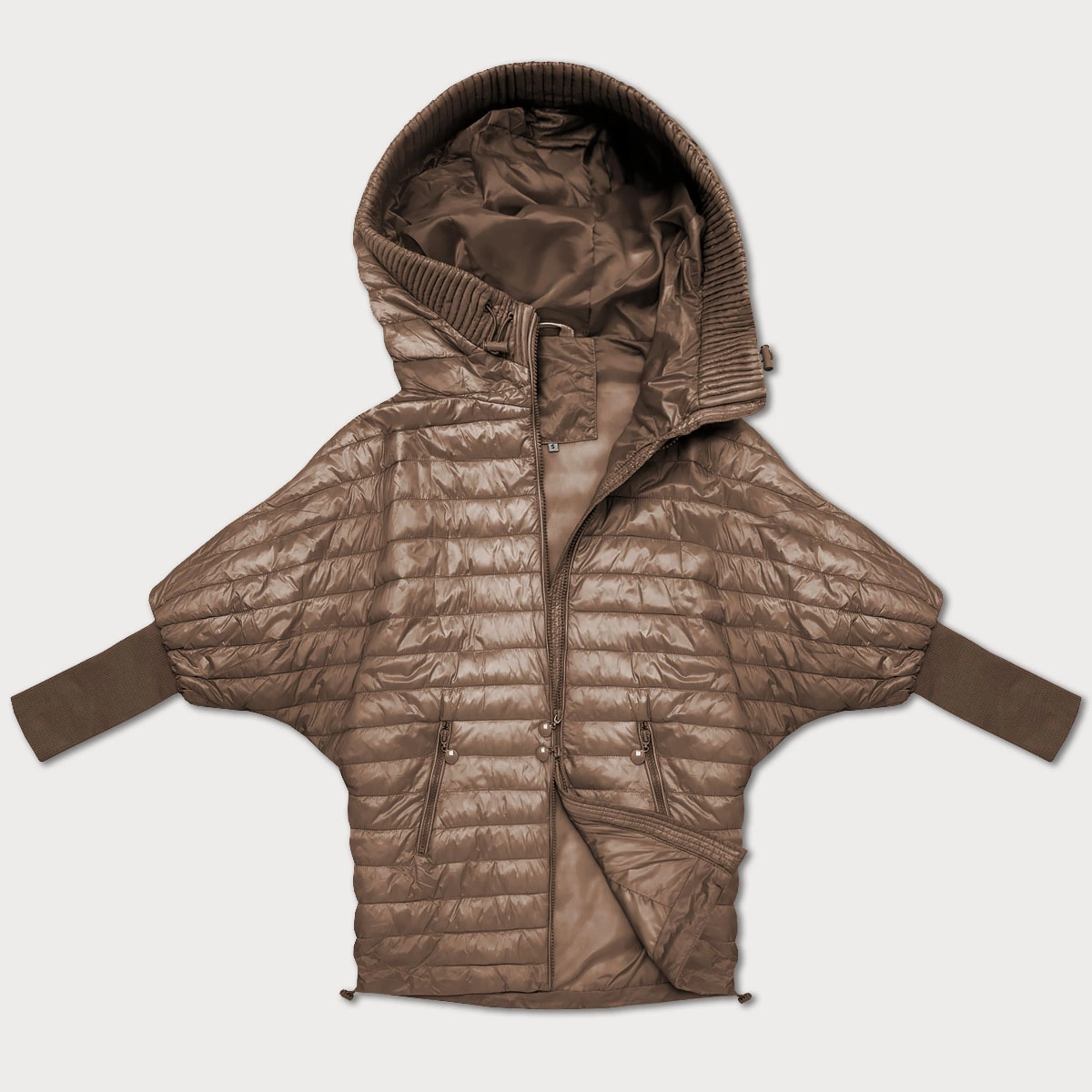 Damska kurtka nietoperz Minority beżowy (P3-6913-305)