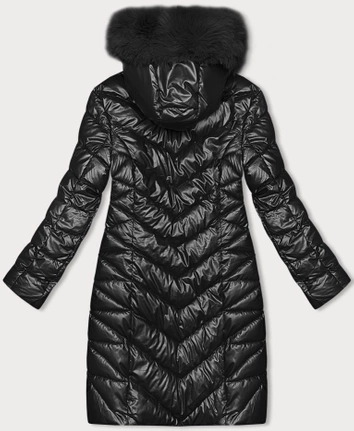 Pikowana zimowa kurtka damska J Style czarna (16M9100-392)
