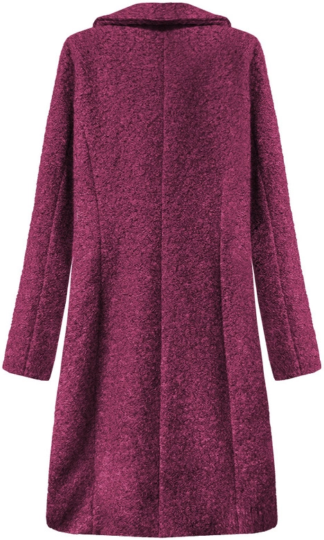 DWURZĘDOWY PŁASZCZ BARANEK BORDOWY (18760)