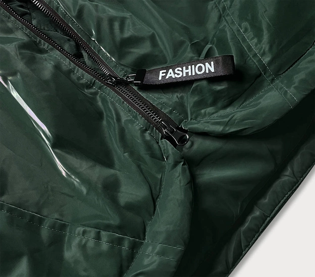 Kurtka damska z kapturem zielona (b8105-10)