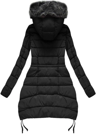 KURTKA ZIMOWA Z KAPTUREM CZARNA (B3595)