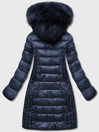 Lekka kurtka przejściowa damska granatowa (b8058-3)