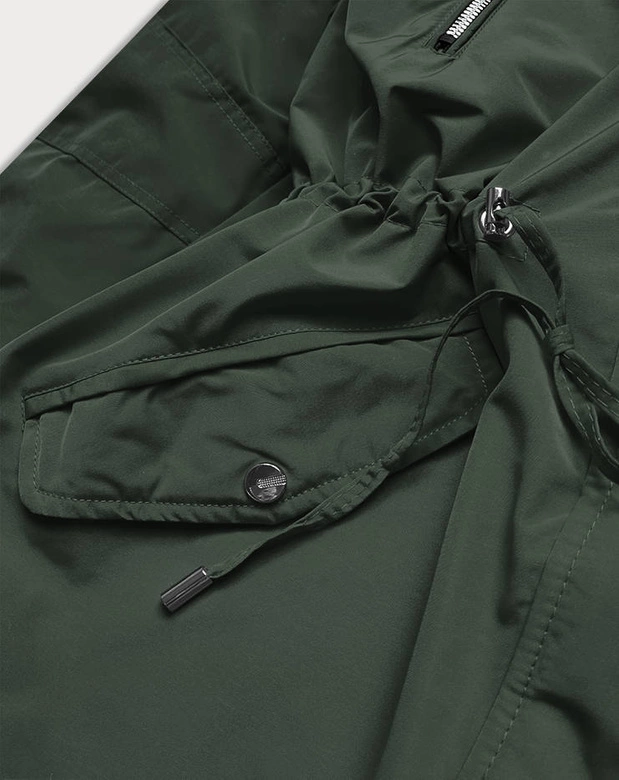 Dwustronna damska kurtka zimowa khaki (w557big)