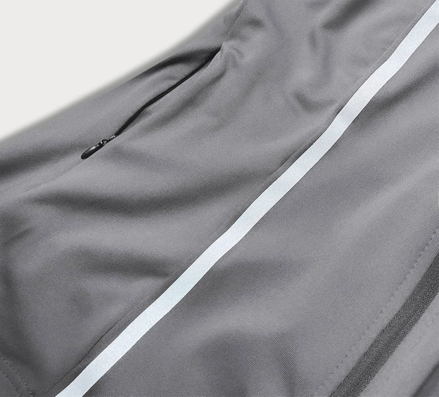 Elastyczna bluza z kapturem szara (20318)