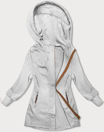 Taliowana bluza damska jasnoszara (AMG-675A)